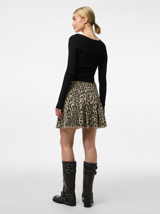 Image du produit Pieces PCJUNIA PLISSEE DENIM LEOPRINT Minirock (S)