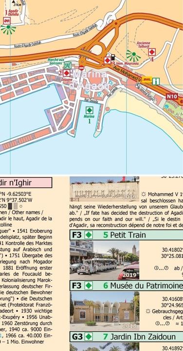 Immagine prodotto Mappa della città di Agadir - Mappa della città di Inezgane 1:15.000 + Punti di passaggio GPS