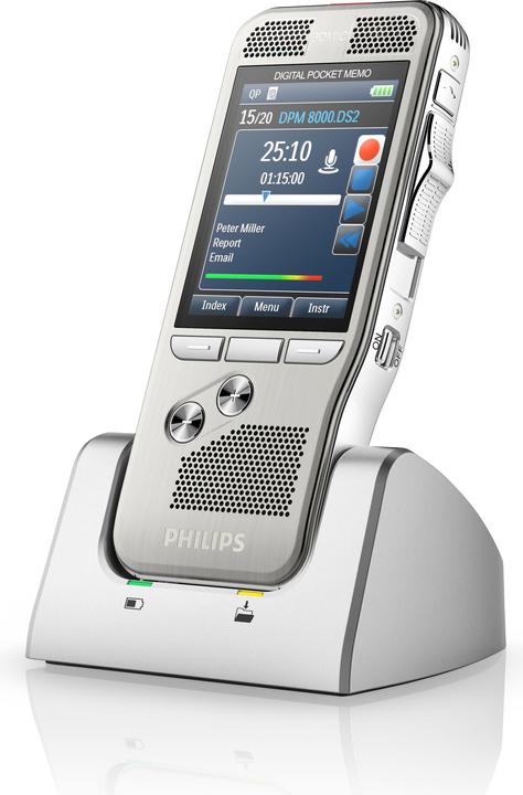 Produktbild Philips DPM8000 Pocket Memo (inkl. Software, internationaler Schiebeschalter) (4 GB)