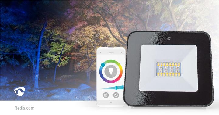 Immagine prodotto Nedis Proiettore SmartLife | 1600 lm | Wi-Fi | 20 W | RGB / Bianco caldo o freddo | 2700 - 6500 K | Al (1600 lm, IP65)