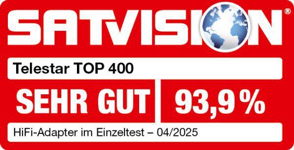 Actual product image Telestar TOP 400 DAB+ Internetradio-Adapter schwarz (DAB+, Web radio, FM, Wi-Fi, Bluetooth)