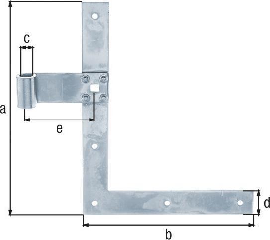 Produktbild Alberts Fensterladen-Winkelband Typ 25 oben, 250 x 200 x 13 mm, Galv. gelb verzinkt