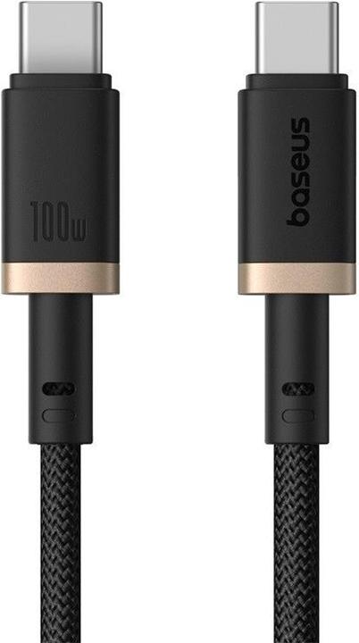Actual product image Baseus Dura Type C to Type C 100 W fast charging cable 1 m Black Gold (1 m)
