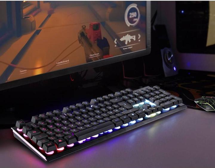 Actual product image Renkforce RGB Wired USB Gaming Keyboard (DE, Cable)