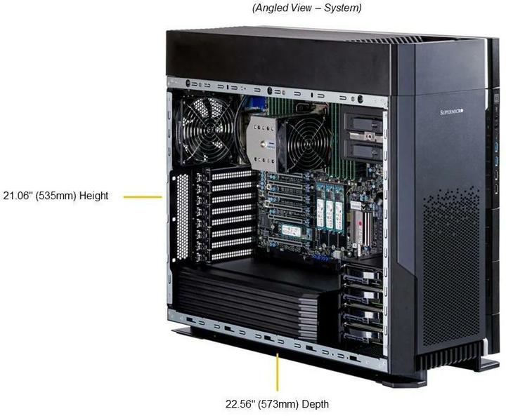 Actual product image Supermicro Barebone UP Workstation 5U Single Socket 4677 SYS-551A-T