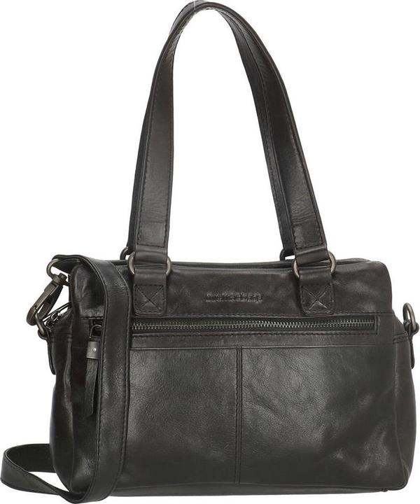 Micmacbags Porto Handtasche Umhängetasche - Schwarz - 100% Leder