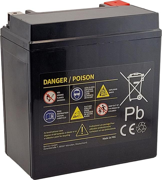Actual product image Acconic Sportivo AGM YTX16-BS Motorradbatterie 15Ah 12V (DIN 81600) (12 V, 15 Ah)