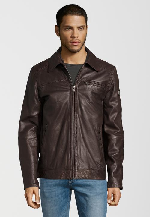 Image du produit Otto Kern Veste en cuir avec col rabattu