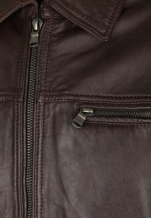 Image du produit Otto Kern Veste en cuir avec col rabattu