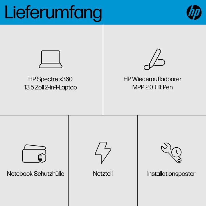 Produktbild HP Spectre x360 14-ef2074ng (13.50", Intel Core i7-1355U, 16 GB, 1000 GB, DE)