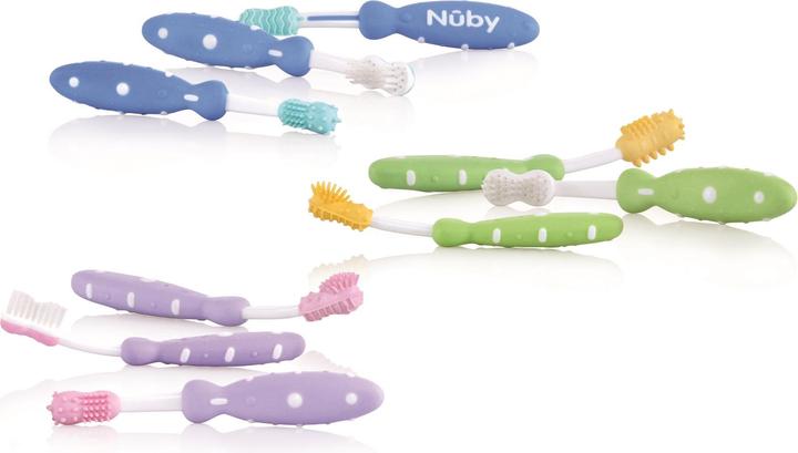 Image du produit Nuby Entraîneur de brosse à dents, lot de 3 (Souple, 1 x)