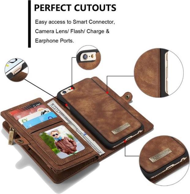 Image du produit Caseme Porte-monnaie en cuir avec pochette plastique (Apple iPhone 7 Plus, Apple iPhone 8 Plus)