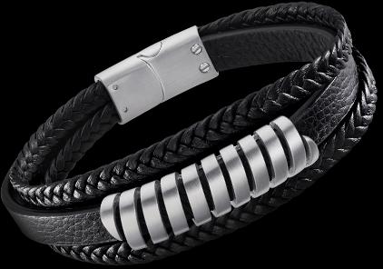 Produktbild Lotus Style - MenÂ's leather bracelet Urban Man LS2208-2 / 1 (22 cm, Edelstahl, Leder)