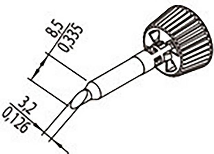 Actual product image 0142ADLF32/SB Soldering tip Tip size 3.20 mm Contents 1 pc. (Soldering tip)