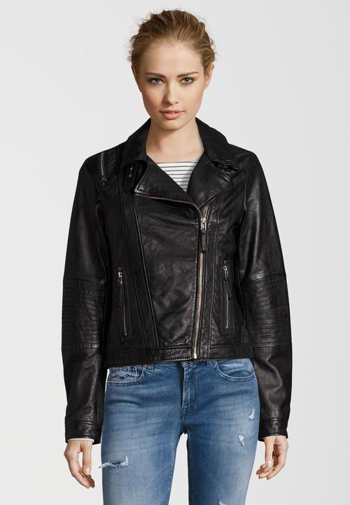 Actual product image Blue Monkey Leather jacket in used look