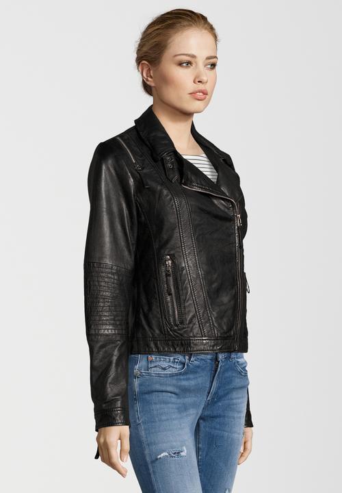 Actual product image Blue Monkey Leather jacket in used look