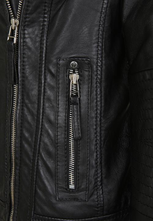 Actual product image Blue Monkey Leather jacket in used look
