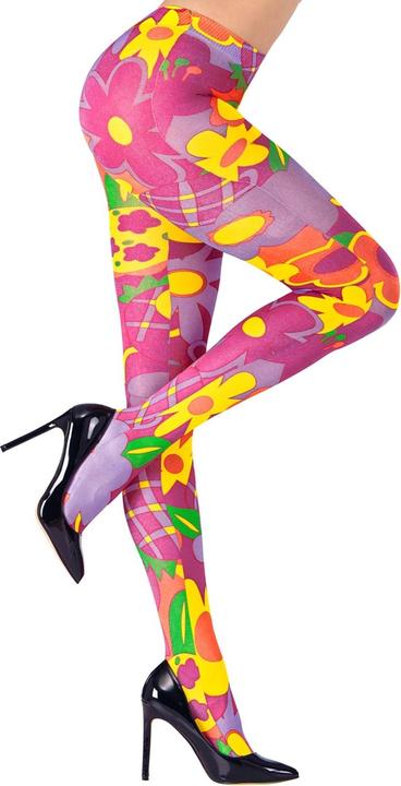 Produktbild Widmann Hippie Blumen Strumpfhose