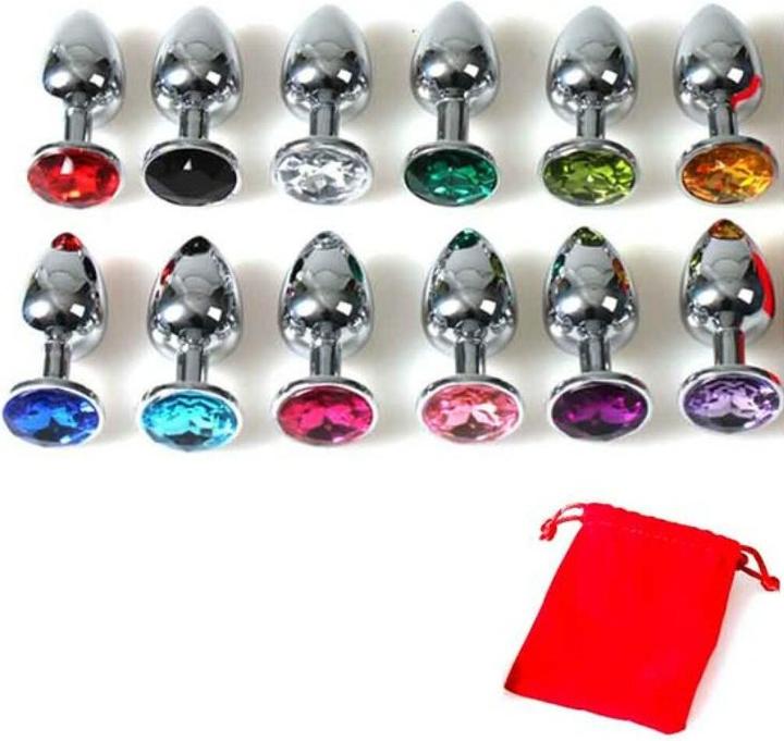 Produktbild Secret play Analplug aus Metall mit Diamant-Stopper (blau)