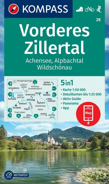 Produktbild Wanderkarte 28 Vorderes Zillertal 1:50.000
