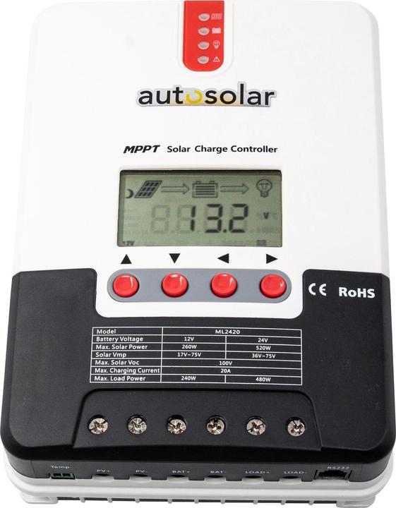 Produktbild Autosolar Solar Laderegler 2420 MPPT 20A
