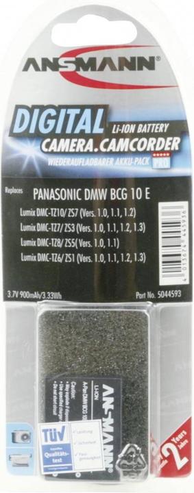 Actual product image Ansmann A-Pan DMW-BCG10 (Camera battery)