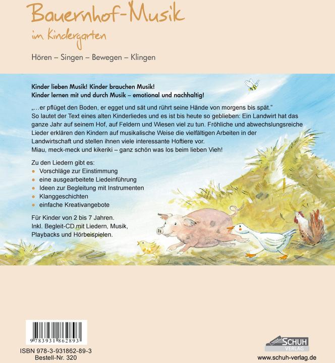Produktbild Bauernhof-Musik im Kindergarten (inkl. CD) (Deutsch, Sissi Katefidis, Karin Schuh, 2020)