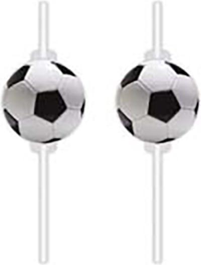 Amscan 4 pailles de football (4 x)