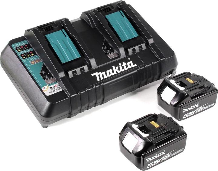 Productafbeelding Makita DUB 362 PM Soffiatore a batteria 36V (2x18V) + 2x accu 4,0 Ah + Caricabatterie doppio (Oplaadbare batterij, Bladblazer)