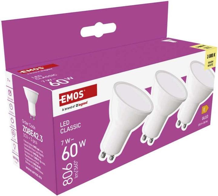 Produktbild Emos Classic (GU10, 7 W, 806 lm, 3 x, E)