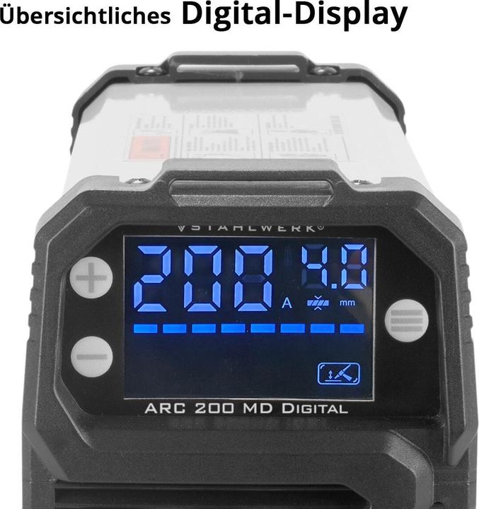 Actual product image Stahlwerk Welding machine ARC 200 MD Digital - DC MMA Lift-TIG Inverter 200 Ampere