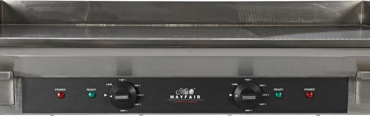 Image du produit Mayfair Plaque grillade 90 1/3 rainurée 230V/5400W connecteur Suisse T 23+T12 922x520x230 mm Inox-de-luxe