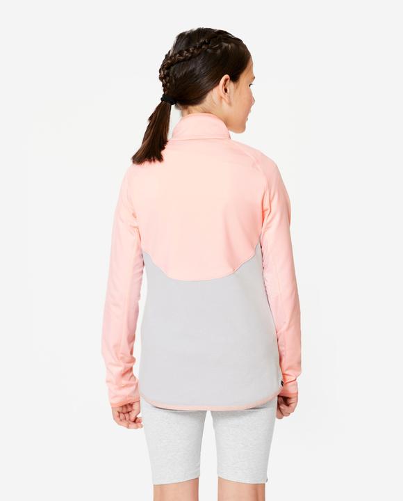 Immagine prodotto Decathlon Giacca da allenamento da bambina aderente - rosa/grigio