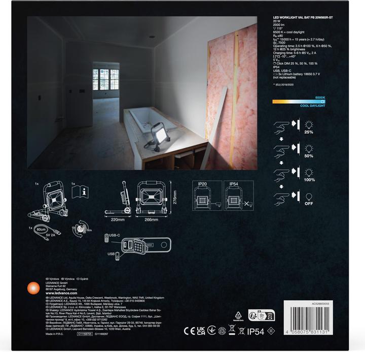 Produktbild Ledvance Worklights Value Battery (2000 lm)