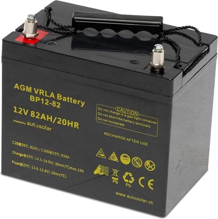 Actual product image Autosolar Complete package 100W with 82Ah AGM battery and 300W inverter (100 W)