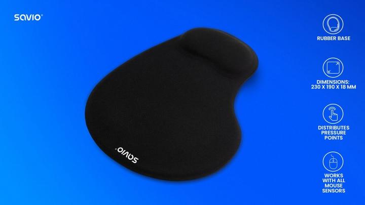 Image du produit Savio MP-01B Tapis de souris Noir