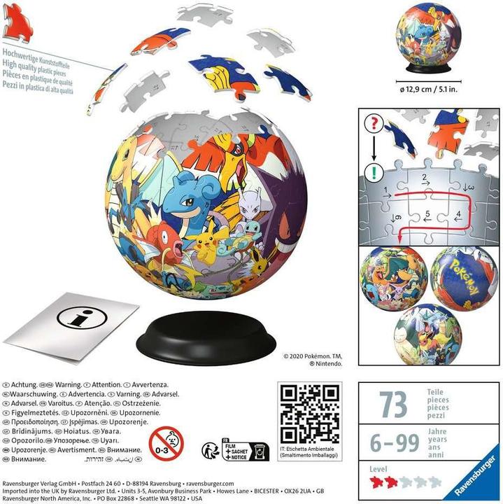 Produktbild Ravensburger Pokémon Puzzleball (72 Teile)