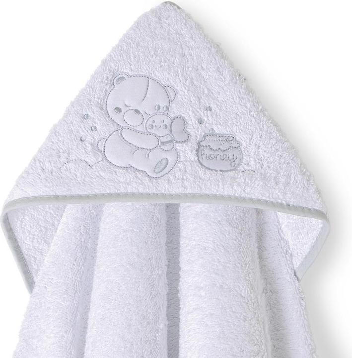 Produktbild Interbaby BADETUCH - 100X100 - 400 GSM BAUMWOLLE FROTEE - W/GRAU