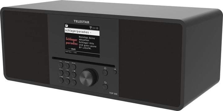 Telestar TOP 300 sw Digitalradio Stereo CD,Internet/DAB+/UKW,BT,USB,Hotelmode (DAB+, FM, Web radio)