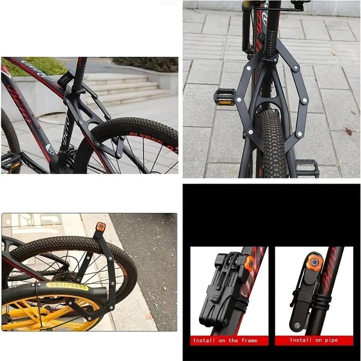 Produktbild Cbx Faltbares Fahrradschloss 85 cm mit Zahlencode – Diebstahlsicher & kompakt (85 cm)