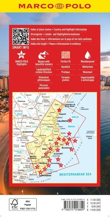 Produktbild Reisekarte Costa Blanca 1:200.000