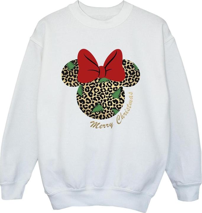 Disney Minnie Mouse Leopard Christmas Sweatshirt Jungen