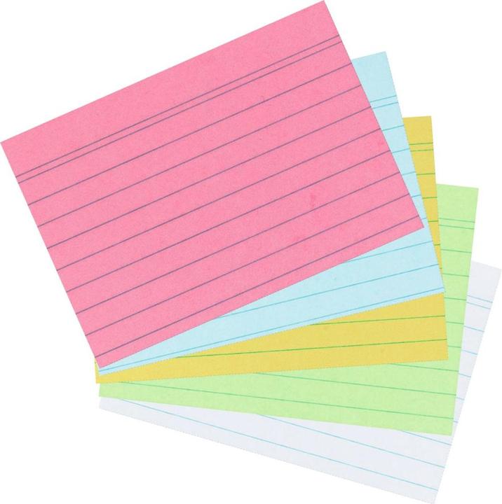 Produktbild Herlitz Karteikarten, DIN A5, liniert, blau aus Papier, 170 g-qm, holzfrei, Linienfarbe: blau, doppelte (A5, 170 g/m², 100 x)