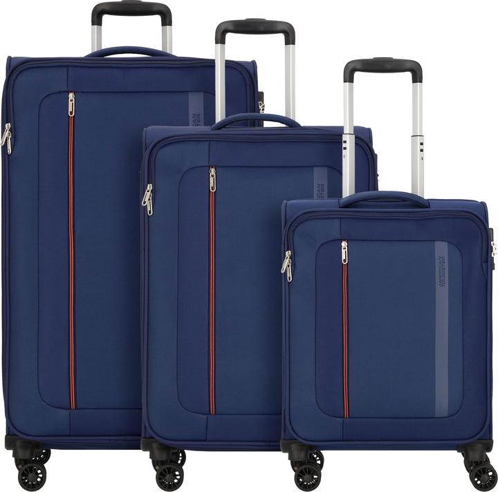 American Tourister Blazing Ride 4 Rollen Kofferset 3-teilig mit Dehnfalte (211 l, XL (ab 115l))