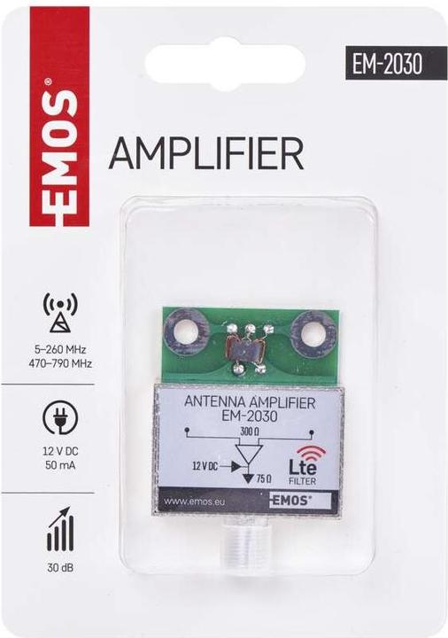 Actual product image Emos Antenna preamplifier 30dB VHF/UHF (Amplifier)