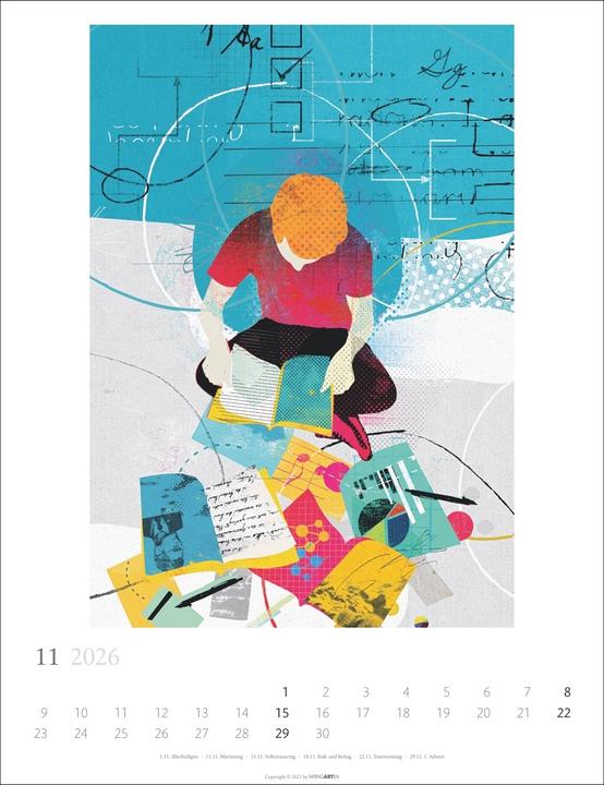 Produktbild Book Love Kalender 2026 (30 x 39 cm, Deutsch)