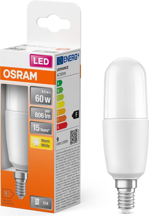 Actual product image Osram Star Stick (E14, 60 W, 806 lm, 1 x, F)