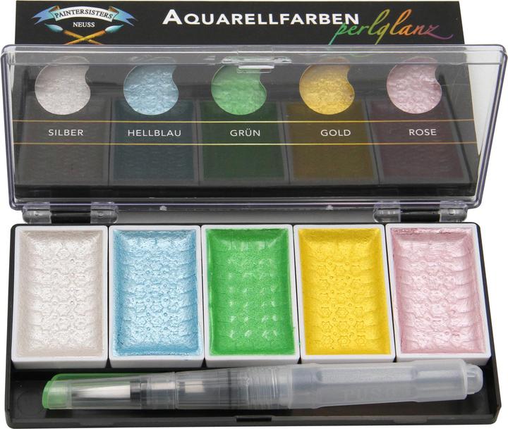 Image du produit Paintersisters Aquarelle nacrée supérieure 5 pièces (Multicolore, lustre nacré)
