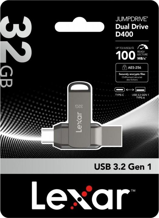 Immagine prodotto Lexar JumpDrive Dual Drive D400 (32 GB, USB-A, USB-C)