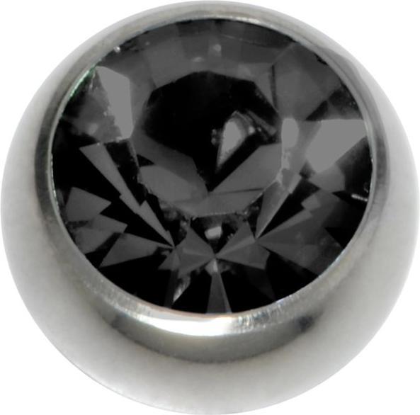 Bijouteria Piercingverschluss (Chirurgenstahl 316L, Kristall)